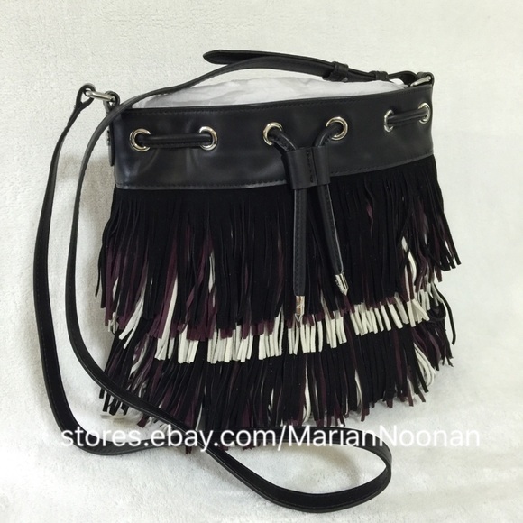 Sam Edelman Handbags - Sam Edelman Leather Fifi Mini Bucket Fringe Purse